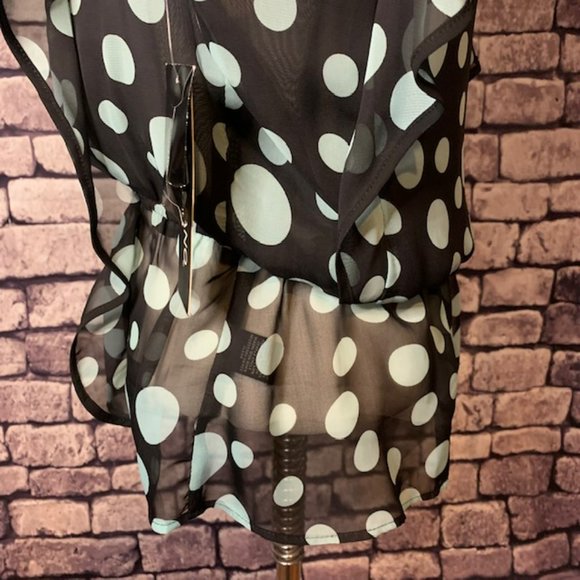 Sharagano NWT Sheer Blouse Size M - Picture 6 of 10